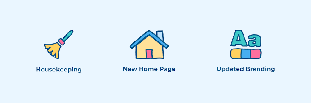 Housekeeping, A New Homepage, and Updated Branding